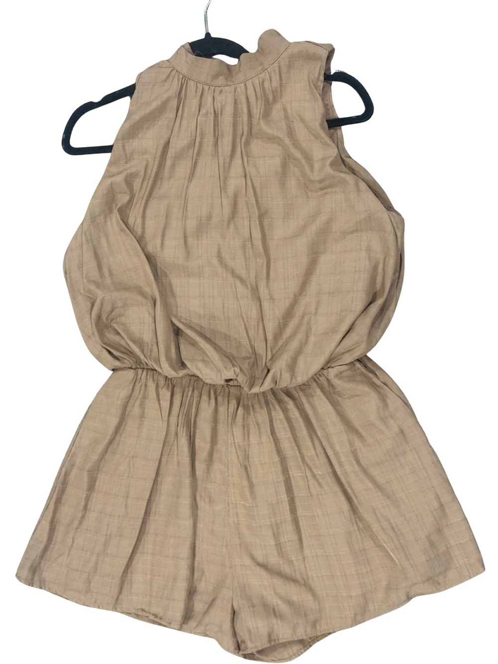 Mustard Seed Anthropologie Sleeveless High-Neck Camisole Elastic Waist Romper
